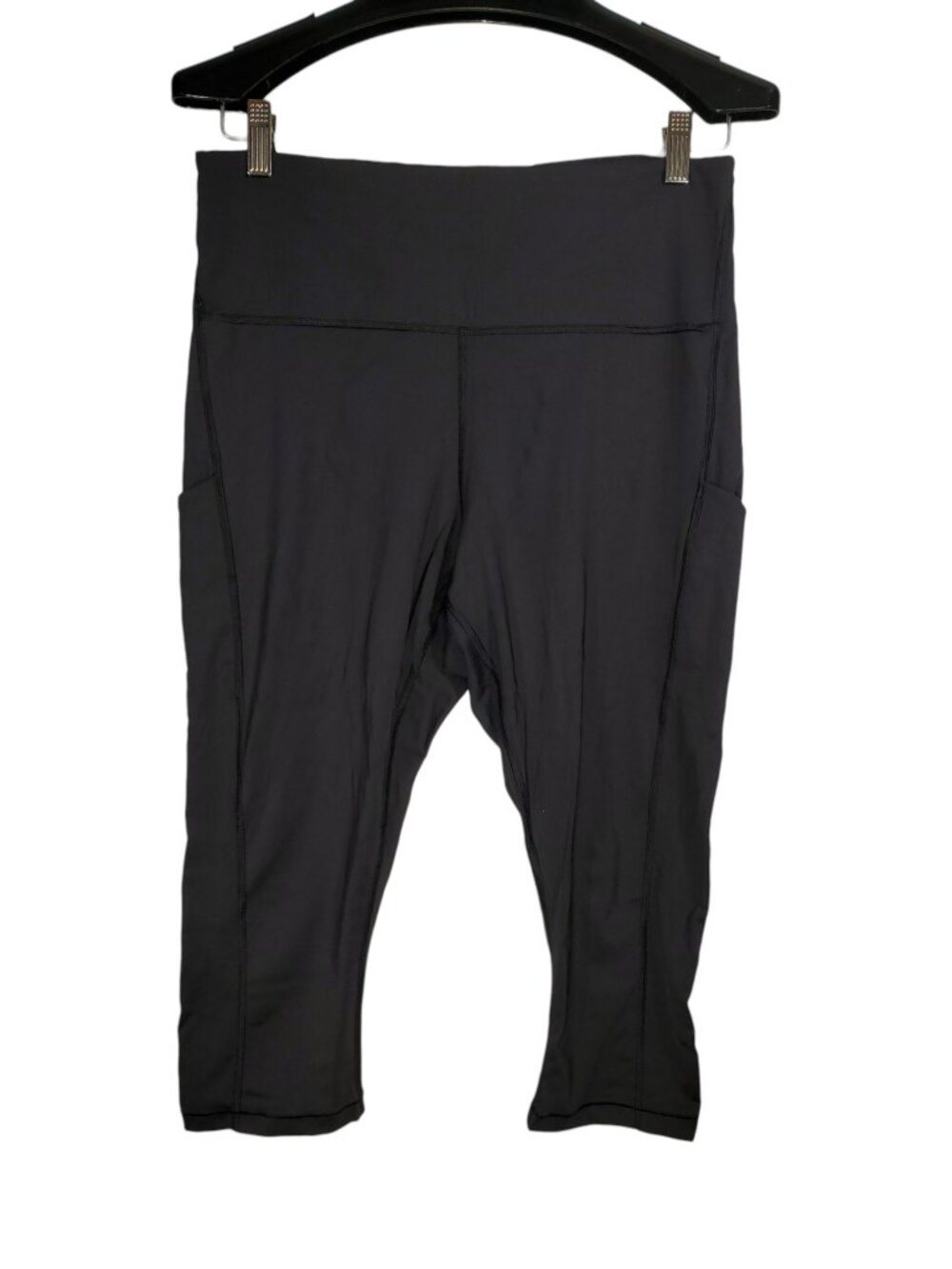 Athleta Ultimate Stash Pocket Capri Leggings Women's 1X Black Gym Workout Yoga